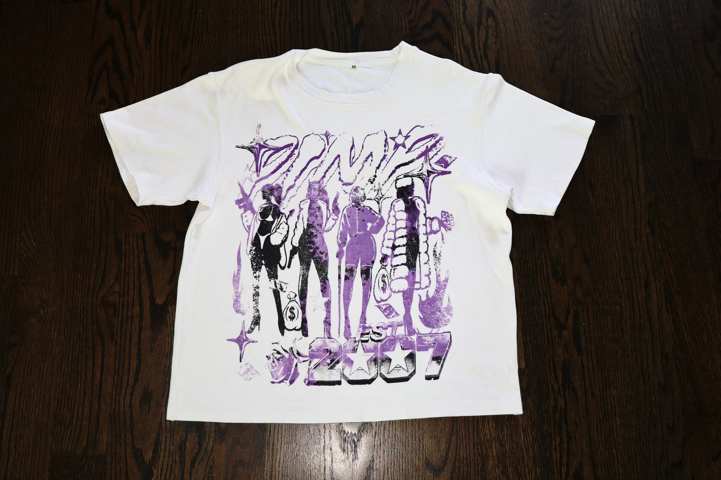 Backbone 2007 Men's White Cropped Boxy Tee